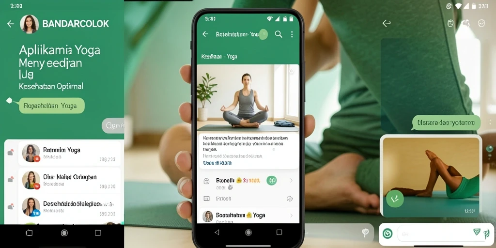 Tampilan antarmuka aplikasi BANDARCOLOK untuk sesi Yoga yang interaktif.