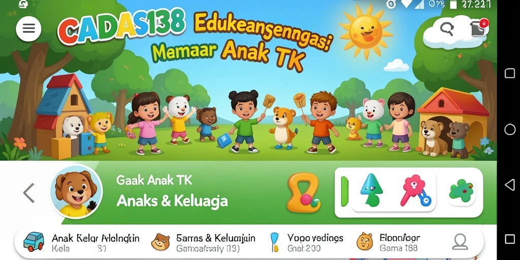 Tampilan antarmuka menarik dan ramah anak dari CADAS138.