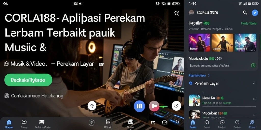 Antarmuka aplikasi CORLA188 saat merekam layar untuk video.