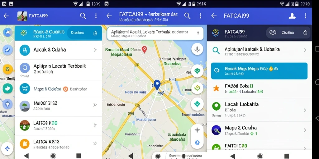 Screenshot dari antarmuka utama FATCAI99 yang menunjukkan pelacakan lokasi.