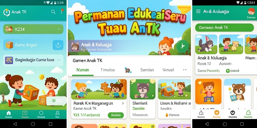 Antarmuka K234 yang cerah dan interaktif untuk belajar.