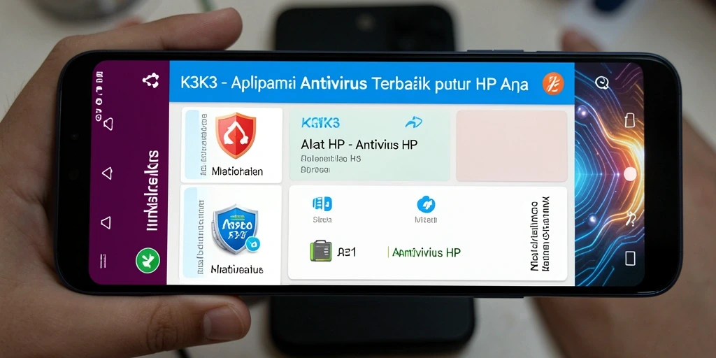 Tampilan antarmuka K3K3 memperlihatkan pemindaian dan proteksi antivirus yang efektif.