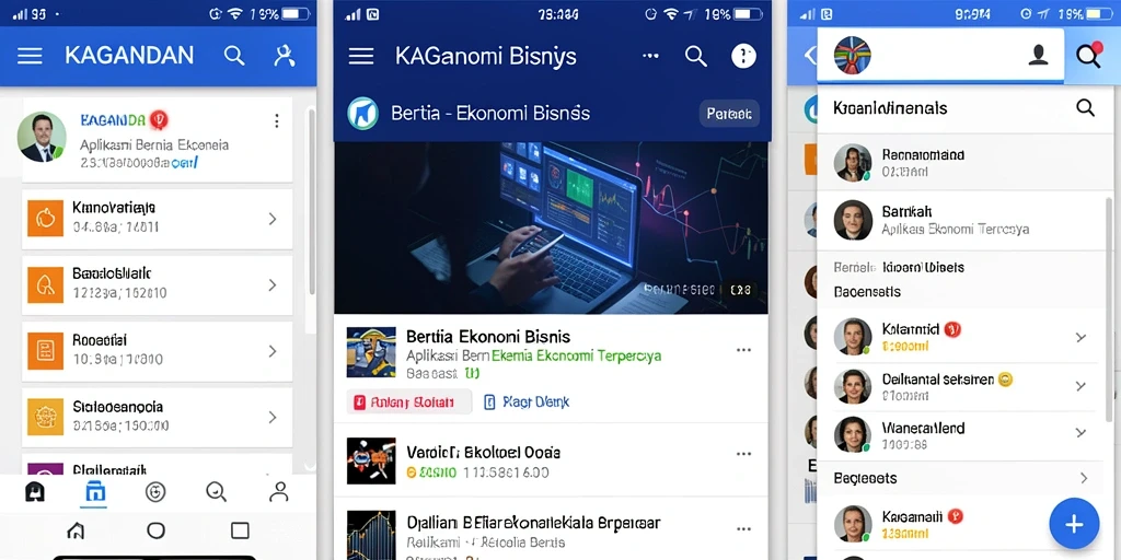 Antarmuka KAGANDAN yang menarik dengan informasi ekonomi jelas.