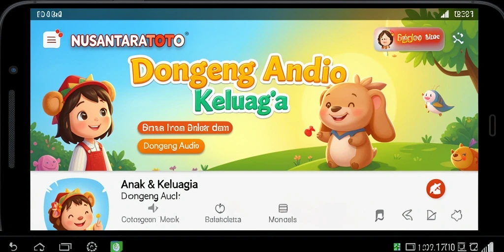 Antarmuka pengguna NUSANTARATOTO yang menarik untuk dongeng audio.