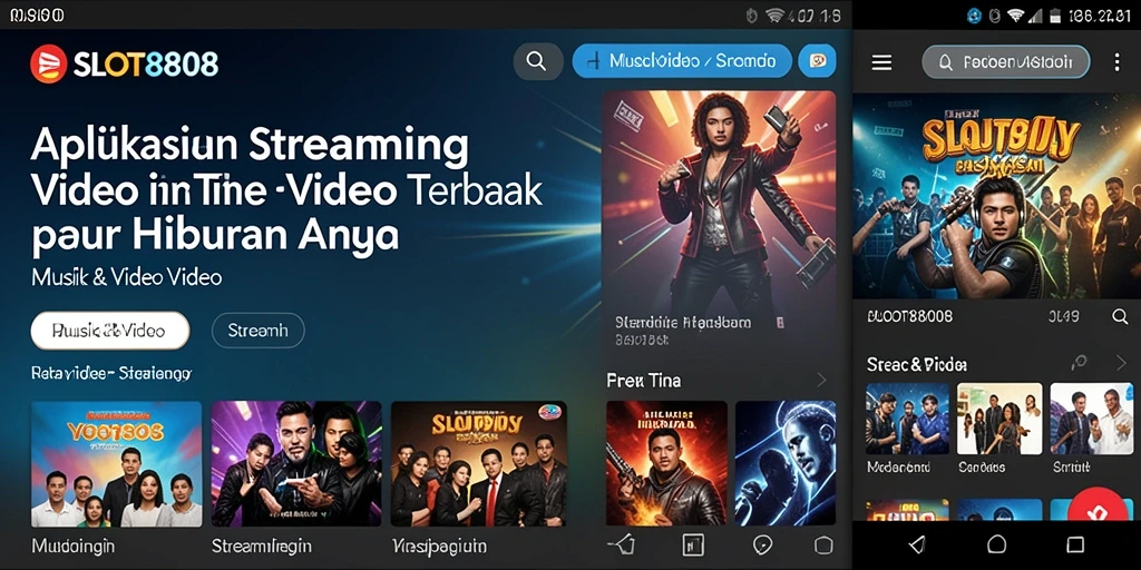 Tampilan antarmuka SLOT8808 untuk streaming video yang intuitif.