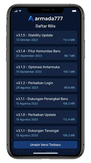 Riwayat Versi Aplikasi armada777 untuk Android